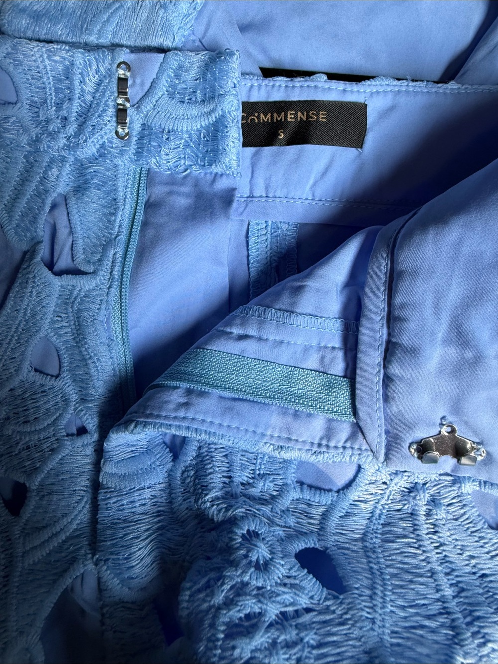 NWT Commense Light Blue Crochet Lace Women's Shorts & Top Set - Picture 16 of 16